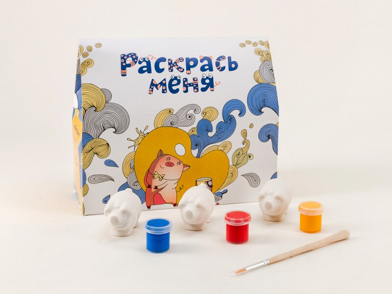 Подарочный набор Раскрась меня "Три поросенка"