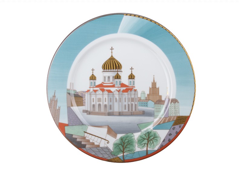 Декоративная тарелка "Воссозданный храм" в подарочном наборе