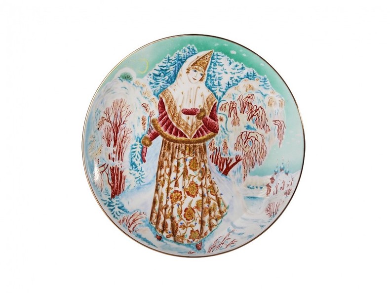 Декоративная тарелка Снегурочка, 195 мм