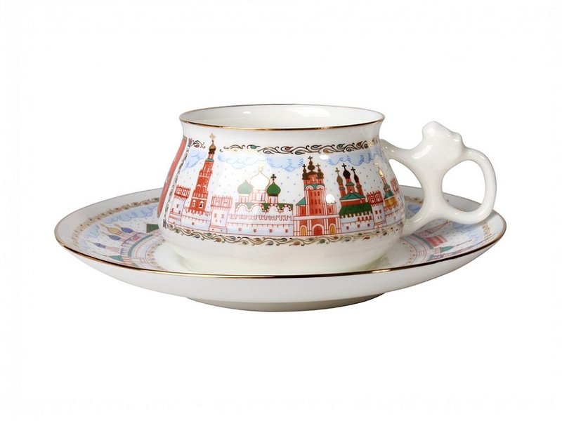 Чашка с блюдцем Москва Златоглавая формы Билибина, 180 мл