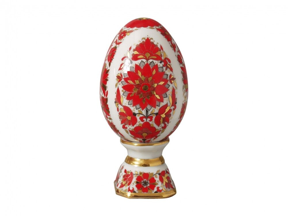 Яйцо пасхальное на подставке Русские узоры