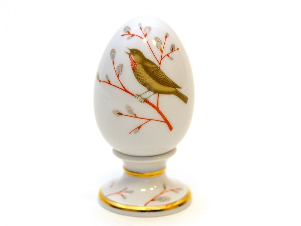 Яйцо пасхальное на подставке Весенняя песня, 82 мм