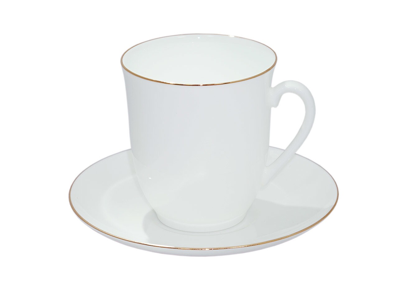 Чашка кофейная с блюдцем Золотой Кантик формы Росинка, 165 мл