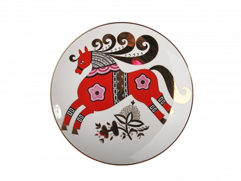 Декоративная тарелка Красный конь, 195 мм