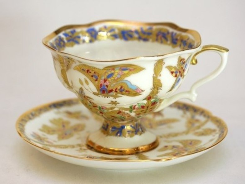 Чашка чайная с блюдцем Фантастические бабочки, 220 мл