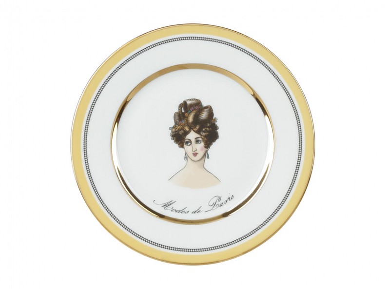Подарочный набор - тарелка мелкая Modes de Paris (желтый цвет)
