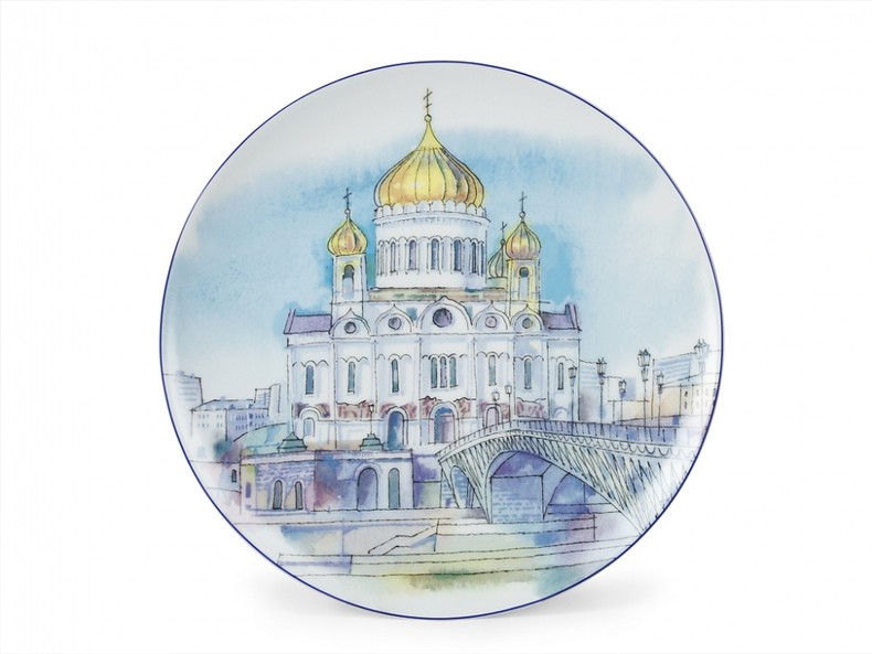 Декоративная тарелка Эллипс «Храм Христа Спасителя» 195 мм