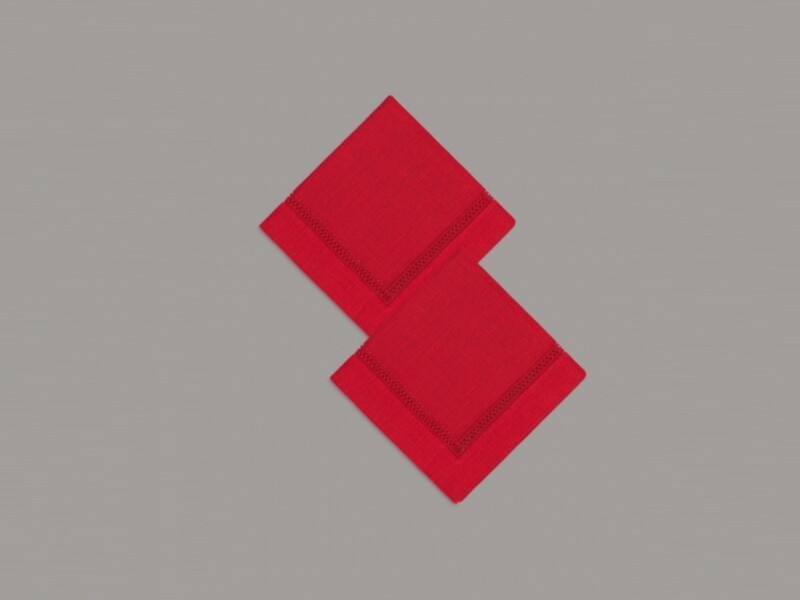 Набор салфеток 40*40 (2шт) красного цвета