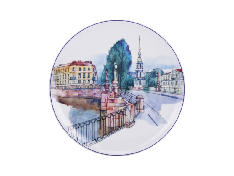 Декоративная тарелка Эллипс "Санкт-Петербург. Пикалов мост"