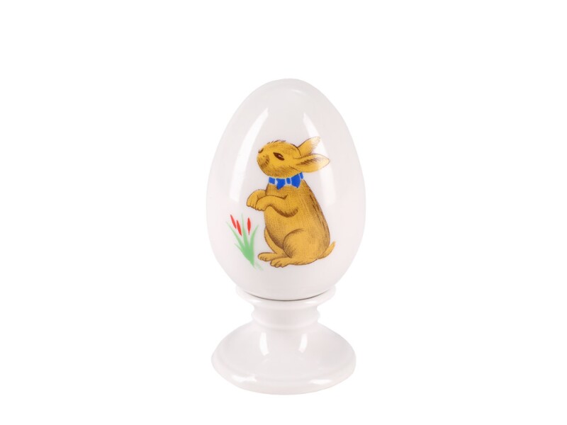 Яйцо пасхальное на подставке форма Нева  "Солнечный заинька"