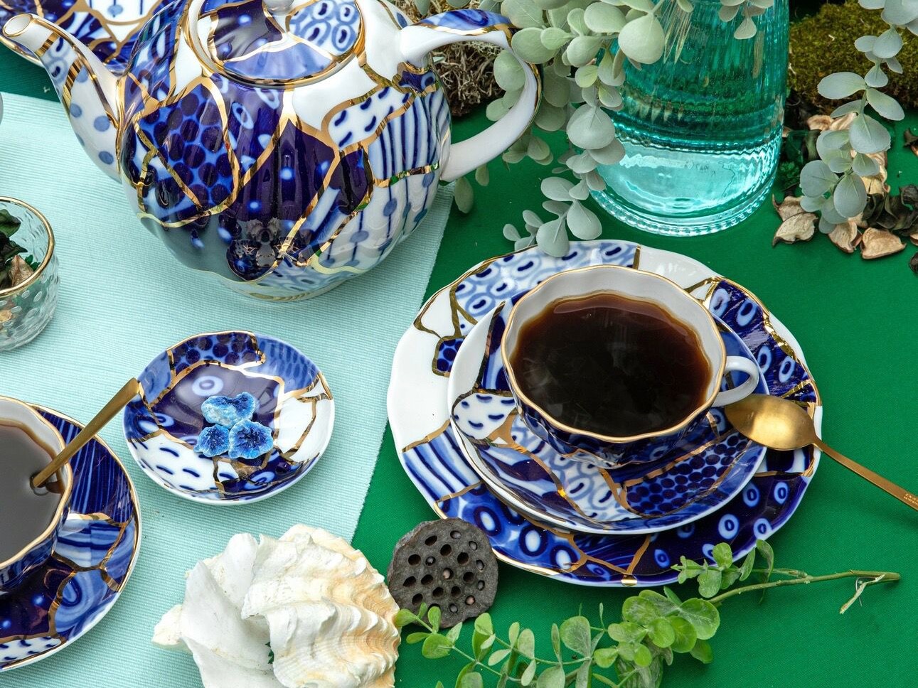 Чашка с блюдцем чайная 250 мл форма Тюльпан рисунок Байкал 1