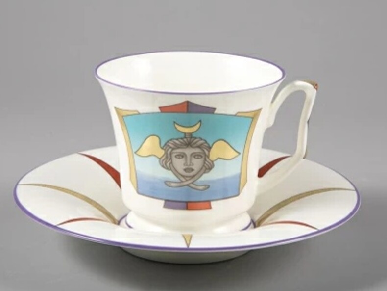 Чайная чашка с блюдцем «Петербургские картинки. Петербургское настроение» на форме «Юлия»
